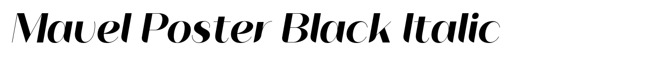Mavel Poster Black Italic image